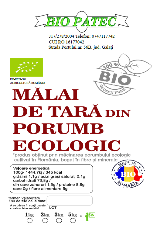 Mălai de țară din porumb ecologic